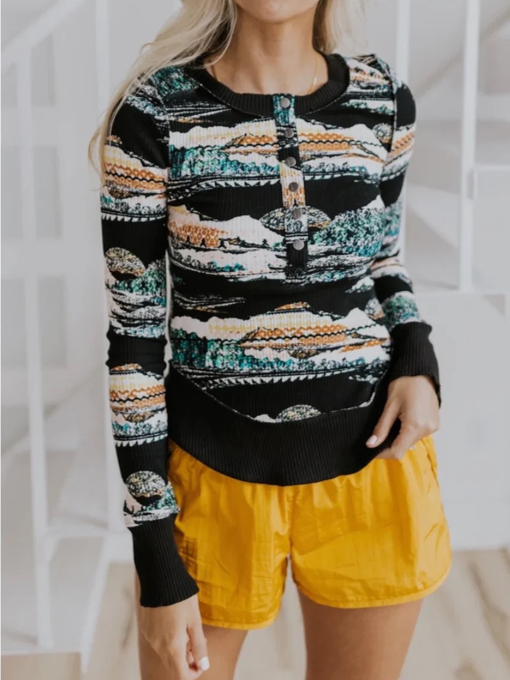 Free People Movement Rally Rib Long Sleeve Top